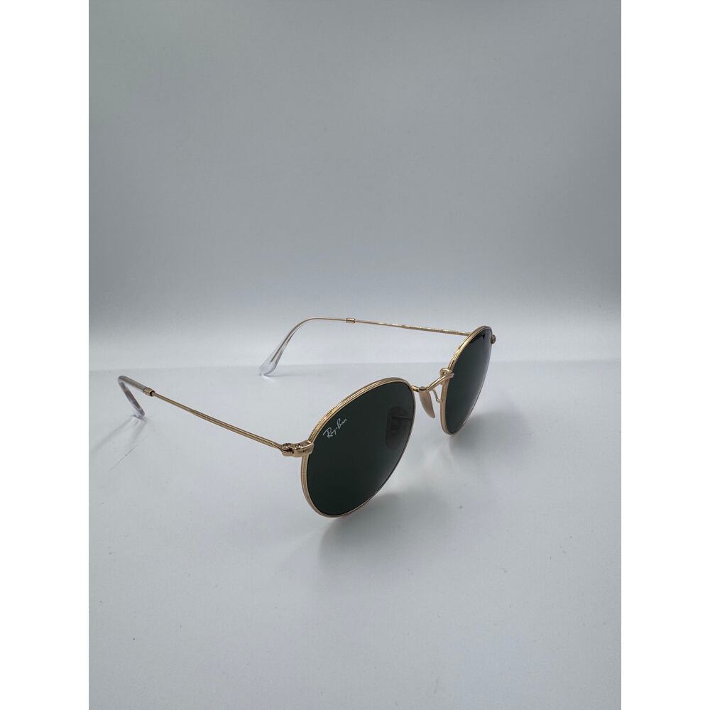 Ray-Ban RB3447 Round Metal Gold Frame Green G-15 Lens 50mm New - Picture 4 of 7